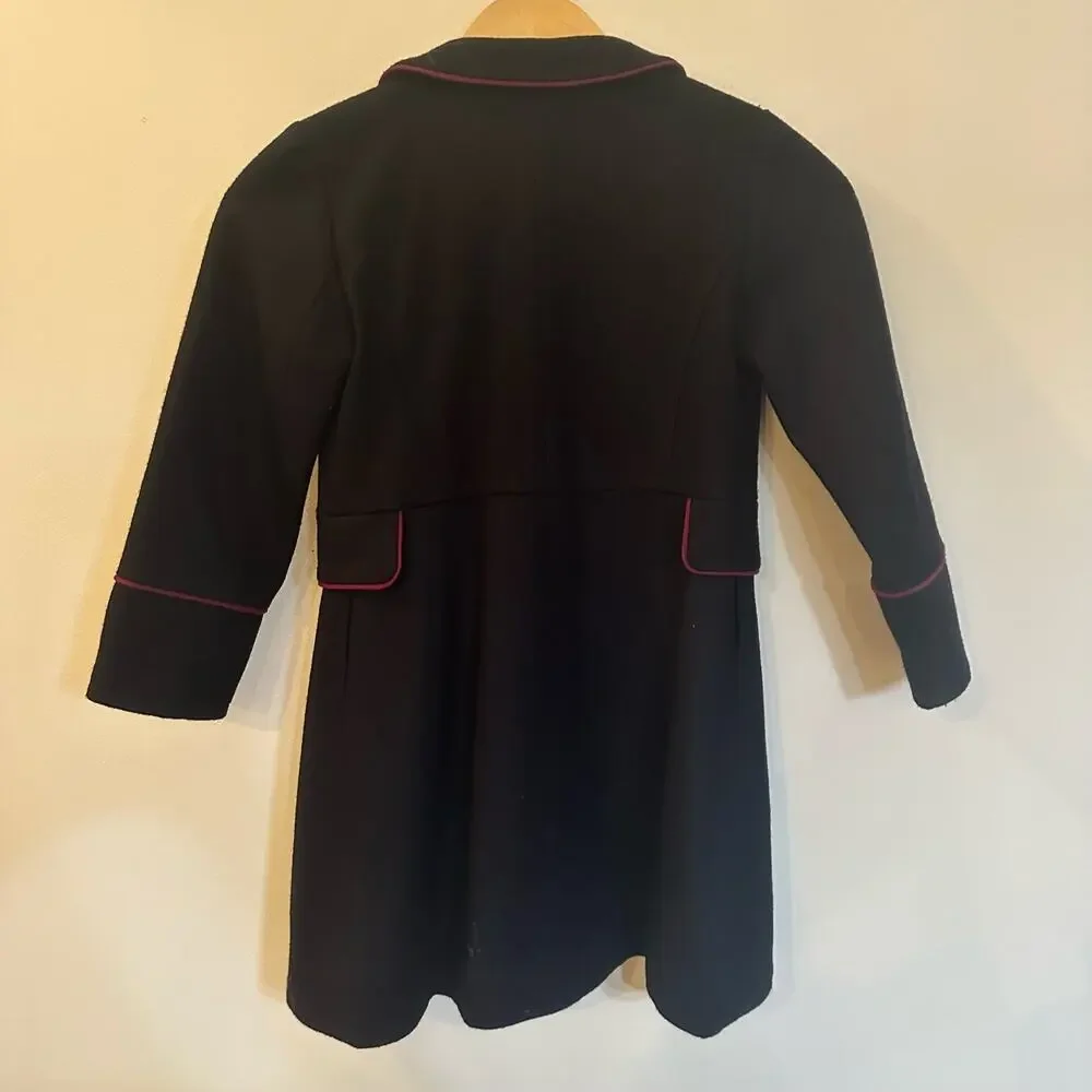 Brooks Brothers Girls Dress Coat sz S peter pan collar dress coat